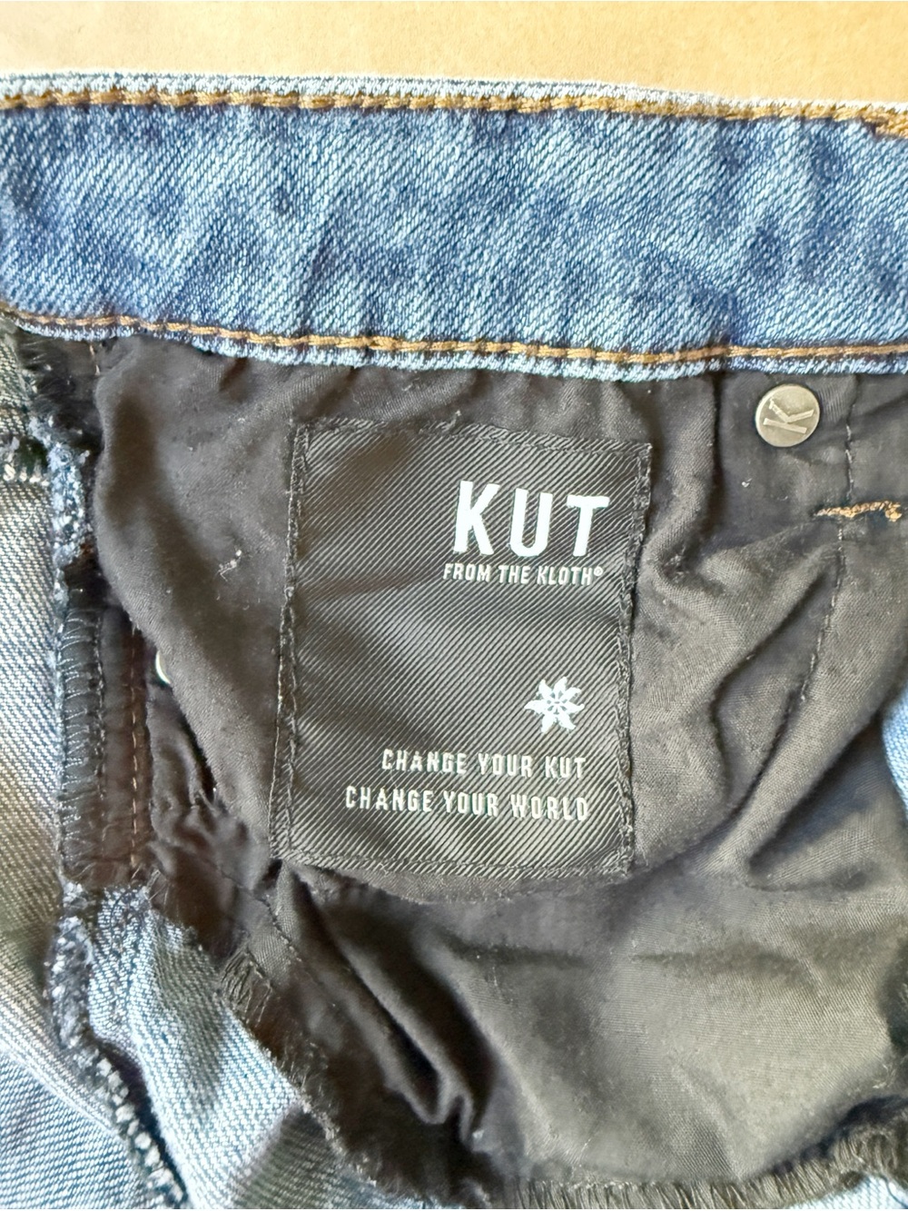 Kut from the Kloth Medium Blue Straight Leg Jeans - Picture 9 of 10